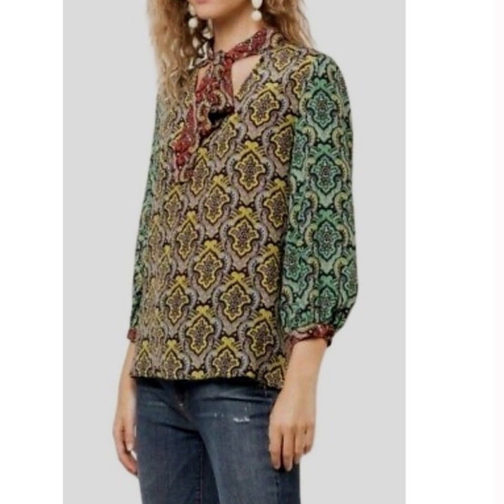 Alice & Olivia Multicolor Paisley Open Cardigan